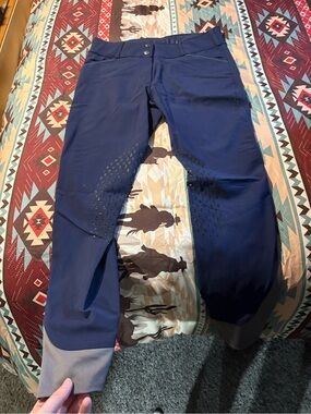Women's Navy Blue Elation Platinum breeches